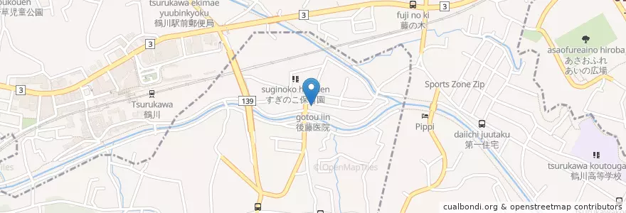 Mapa de ubicacion de 後藤医院 en اليابان, 町田市.
