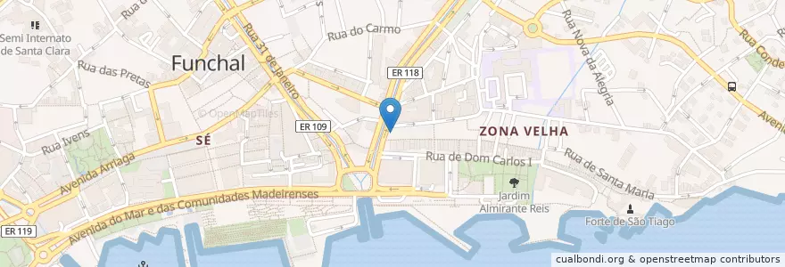 Mapa de ubicacion de Casa Típica Maderirense en 포르투갈, Funchal (Santa Maria Maior).