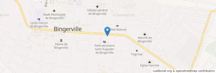 Mapa de ubicacion de Petit séminaire de Bingervile en Costa Do Marfim, Abidjan, Bingerville.