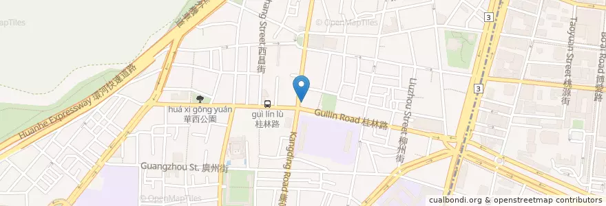 Mapa de ubicacion de Pony burger en Taiwan, New Taipei, Taipei, Wanhua District.