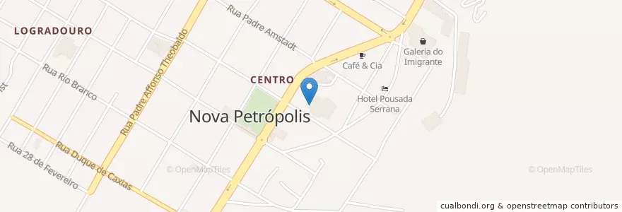 Mapa de ubicacion de Restaurante Piá en 巴西, 南部, 南里奥格兰德, Região Geográfica Imediata De Caxias Do Sul, Região Geográfica Intermediária De Caxias Do Sul, Nova Petrópolis.