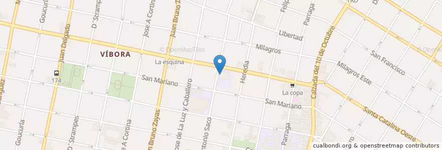 Mapa de ubicacion de Teatro Mariana Grajales en 쿠바, La Habana, Diez De Octubre.