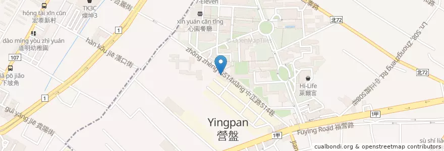 Mapa de ubicacion de 明日之星美食廣場 en تایوان, 新北市, 新莊區.