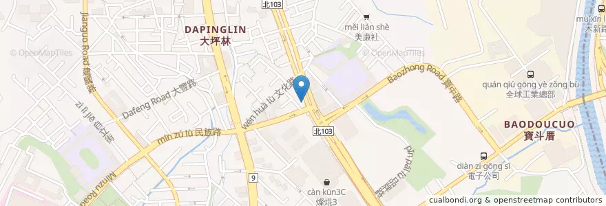 Mapa de ubicacion de 士林米粉湯 en تايوان, تايبيه الجديدة, 新店區.