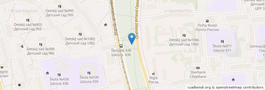 Mapa de ubicacion de Качели en Rusya Federasyonu, Центральный Федеральный Округ, Москва, Южный Административный Округ.