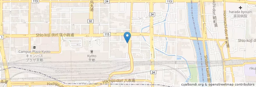 Mapa de ubicacion de 本家第一旭 (Honke Daiichiasahi) en Japon, Préfecture De Kyoto, 京都市, 下京区.