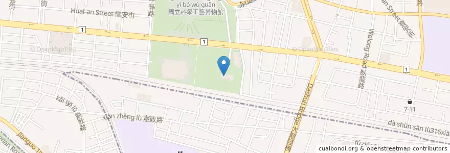 Mapa de ubicacion de 女性史料室 en Taiwan, Kaohsiung, Sanmin District.