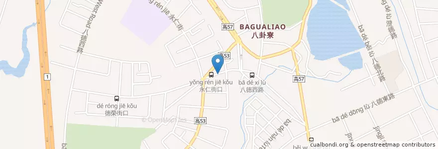 Mapa de ubicacion de 麥味登 en تايوان, كاوهسيونغ, 仁武區.