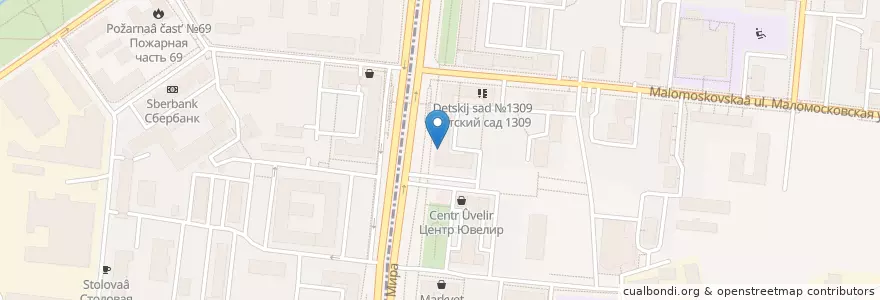 Mapa de ubicacion de Мепико;Акна en Russie, District Fédéral Central, Moscou, Северо-Восточный Административный Округ, Останкинский Район.