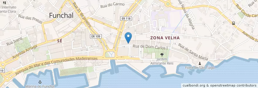 Mapa de ubicacion de Centro de Ajuda en Portekiz, Funchal (Santa Maria Maior).