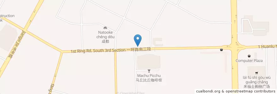 Mapa de ubicacion de 嵯峨馆 en China, Sichuan, Chengdu City, Wuhou District.