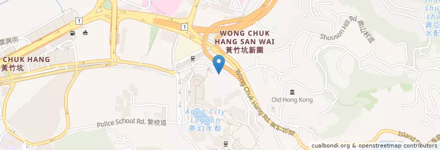 Mapa de ubicacion de Pier酒廊 Pier Lounge en China, Cantão, Hong Kong, Ilha De Hong Kong, Novos Territórios, 南區 Southern District.