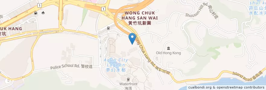 Mapa de ubicacion de Canton Bistro en China, Guangdong, Hong Kong, Hong Kong Island, New Territories, Southern District.