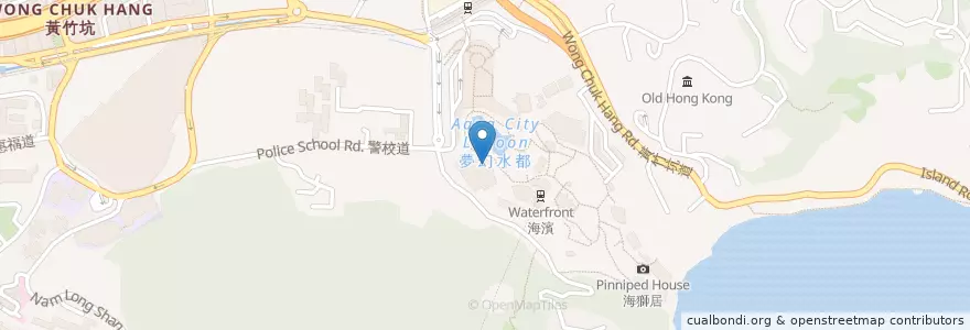 Mapa de ubicacion de 海龍王餐廳 Neptune's Restaurant en China, Provincia De Cantón, Hong Kong, Isla De Hong Kong, Nuevos Territorios, 南區 Southern District.