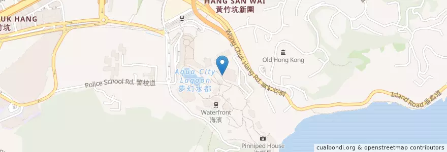 Mapa de ubicacion de 澳洲歷奇 Adventures in Australia en China, Cantão, Hong Kong, Ilha De Hong Kong, Novos Territórios, 南區 Southern District.