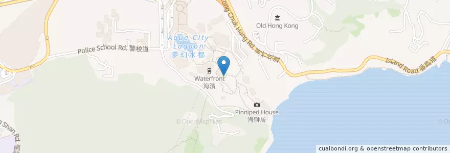 Mapa de ubicacion de 大熊貓小廚 Panda Cafe Food to Go en China, Provincia De Cantón, Hong Kong, Isla De Hong Kong, Nuevos Territorios, 南區 Southern District.