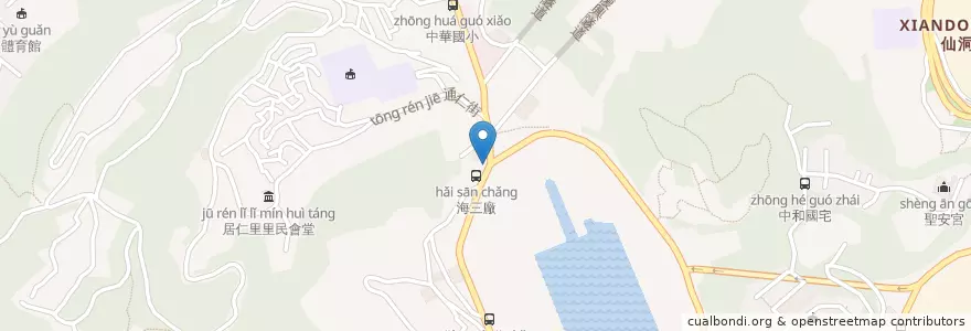 Mapa de ubicacion de 卞家牛肉麵 en Tayvan, 臺灣省, 基隆市, 中山區.