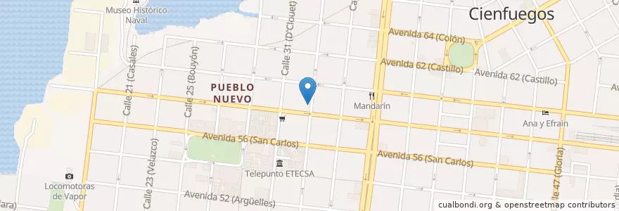 Mapa de ubicacion de Farmacia en Küba, Cienfuegos, Cienfuegos, Ciudad De Cienfuegos.