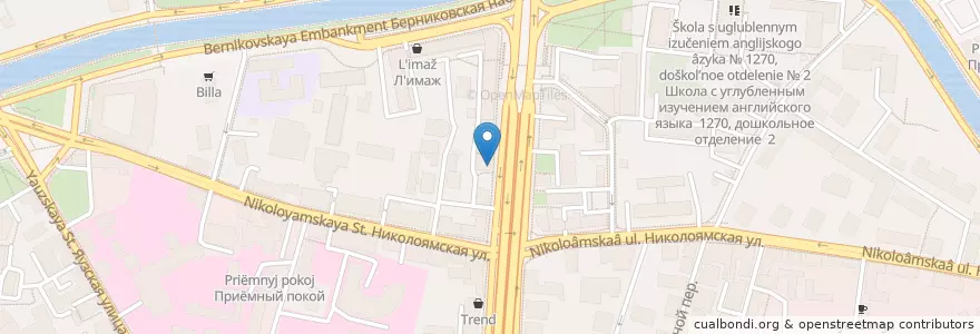 Mapa de ubicacion de Юнидент en Russland, Föderationskreis Zentralrussland, Moskau, Zentraler Verwaltungsbezirk, Таганский Район.