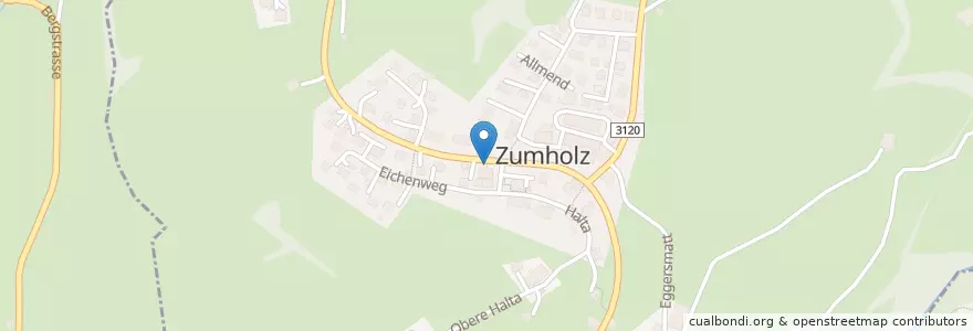 Mapa de ubicacion de Garage Zbinden Walter en Zwitserland, Fribourg/Freiburg, Sensebezirk, Plaffeien.