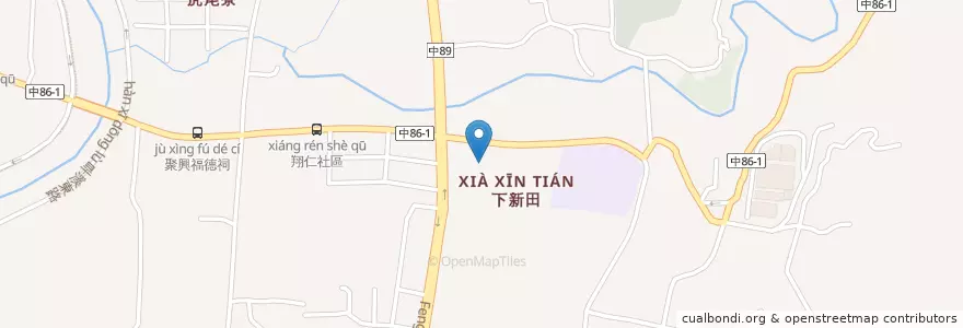 Mapa de ubicacion de 潭子區公所 en 타이완, 타이중 시, 탄쯔 구.