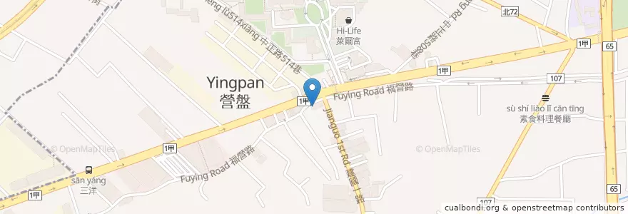 Mapa de ubicacion de 桔桔涮涮鍋牛排 en 타이완, 신베이 시, 신좡 구.