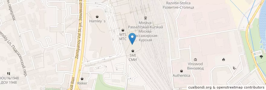 Mapa de ubicacion de One&Double en Rusia, Distrito Federal Central, Москва, Distrito Administrativo Central, Басманный Район.