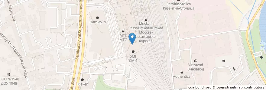 Mapa de ubicacion de Rollfix en Russland, Föderationskreis Zentralrussland, Moskau, Zentraler Verwaltungsbezirk, Rajon Basmanny.
