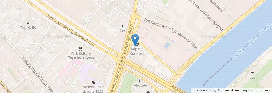 Mapa de ubicacion de Донер Кебаб en Rusya Federasyonu, Центральный Федеральный Округ, Москва, Центральный Административный Округ, Район Хамовники.