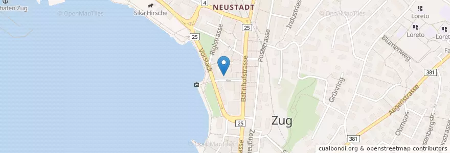 Mapa de ubicacion de Seehof en Suíça, Zug, Zug.