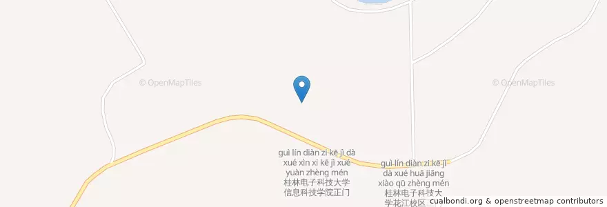 Mapa de ubicacion de Guilin Institute of Information Technology en China, Guangxi, Guilin, Lingchuan.