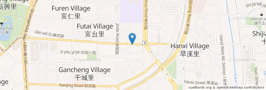 Mapa de ubicacion de 老人安養中心 en 台湾, 台中市, 東区.