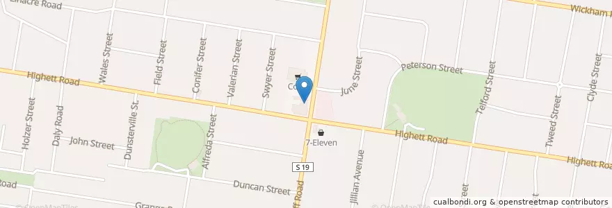 Mapa de ubicacion de Bluff Pharmacy en Austrália, Victoria, City Of Bayside.