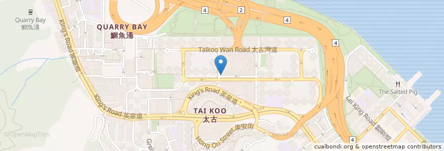 Mapa de ubicacion de 渣打銀行 Standard Chartered Bank en 中国, 广东省, 香港 Hong Kong, 香港島 Hong Kong Island, 新界 New Territories, 東區 Eastern District.