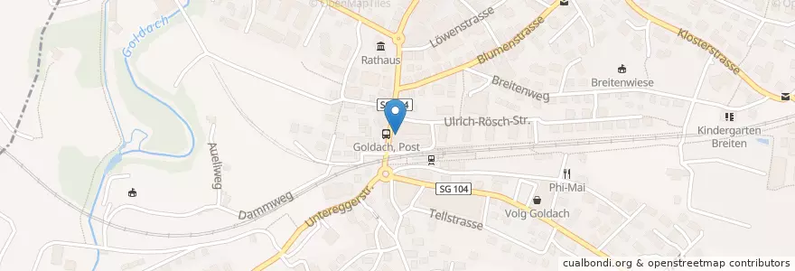 Mapa de ubicacion de Kantonalbank en Schweiz, Sankt Gallen, Wahlkreis Rorschach, Goldach.