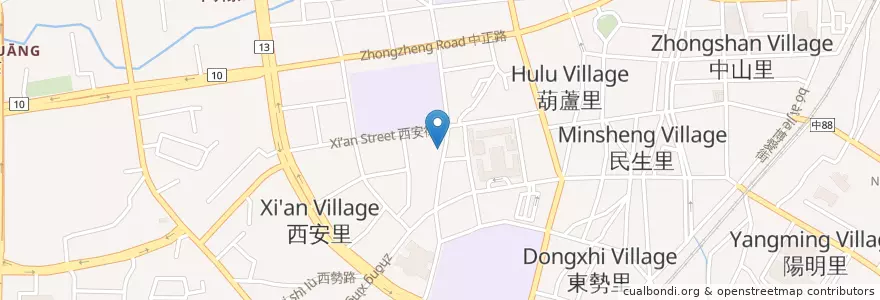 Mapa de ubicacion de 瑞豐早餐店 en Taïwan, Taichung, 豐原區.