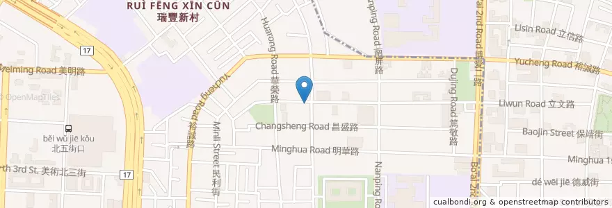 Mapa de ubicacion de 苓雅水餃大王 en Tayvan, Kaohsiung, 鼓山區.