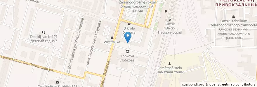 Mapa de ubicacion de Восточный банк en Russie, District Fédéral Sibérien, Oblast D'Omsk, Омский Район, Городской Округ Омск.