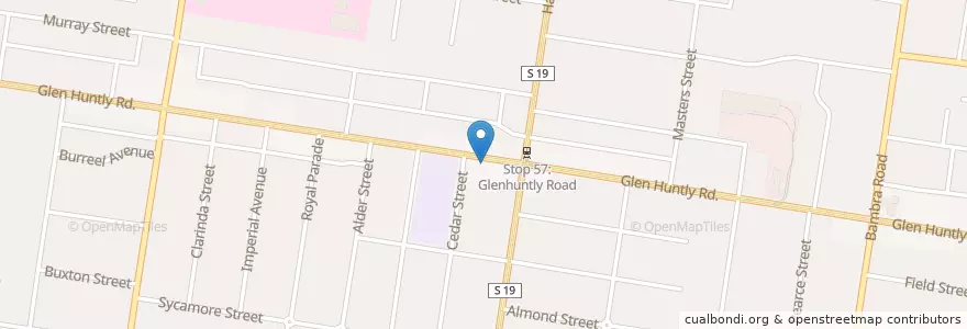 Mapa de ubicacion de Caulfield Natural Health Clinic en Australien, Victoria, City Of Glen Eira.