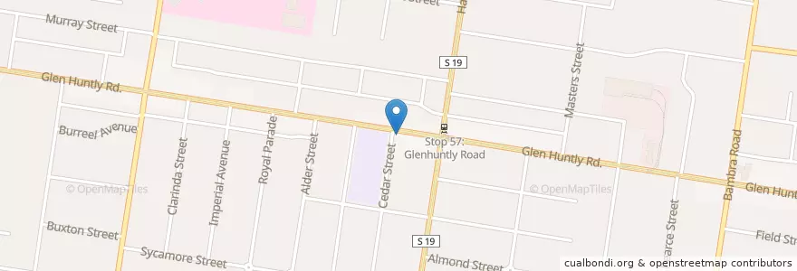 Mapa de ubicacion de Arboretum en 오스트레일리아, Victoria, City Of Glen Eira.