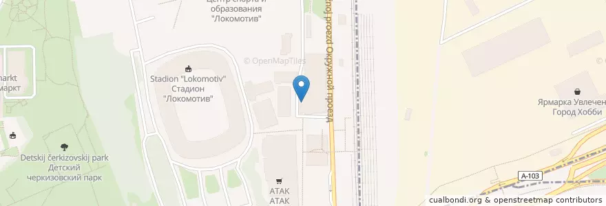 Mapa de ubicacion de KFC en روسيا, Центральный Федеральный Округ, Москва, Восточный Административный Округ, Район Преображенское.