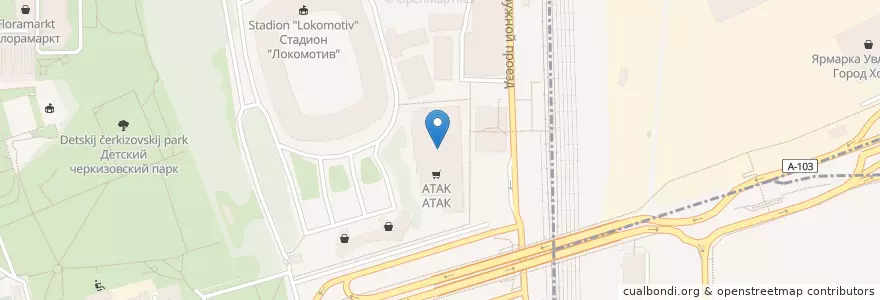 Mapa de ubicacion de Квик Тейсти en Russie, District Fédéral Central, Moscou, Восточный Административный Округ, Район Преображенское.