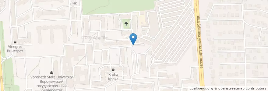 Mapa de ubicacion de Контейнеры дома 40В en Rusland, Centraal Federaal District, Oblast Voronezj, Городской Округ Воронеж.