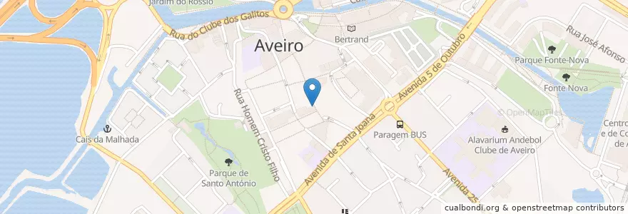 Mapa de ubicacion de Esmeralda Dourada en Portugal, Aveiro, Centro, Baixo Vouga, Aveiro, Glória E Vera Cruz.