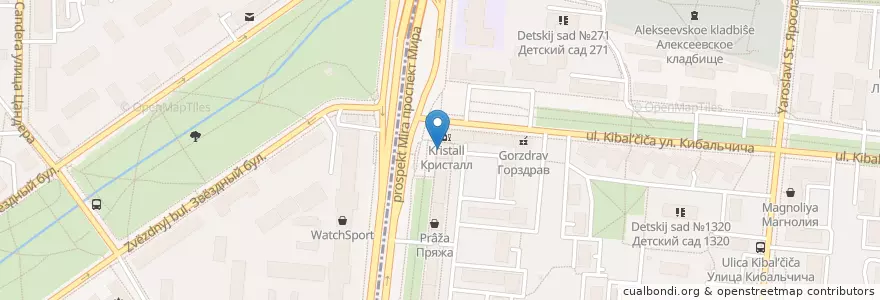 Mapa de ubicacion de Симирин en Rusia, Distrito Federal Central, Москва, Северо-Восточный Административный Округ, Останкинский Район.