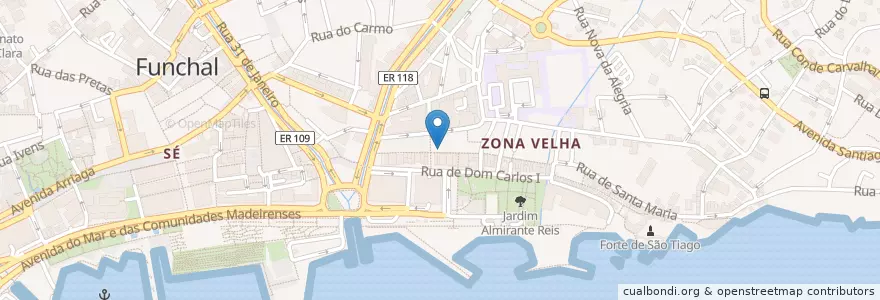 Mapa de ubicacion de Venda Donna Maria en 葡萄牙, Funchal (Santa Maria Maior).