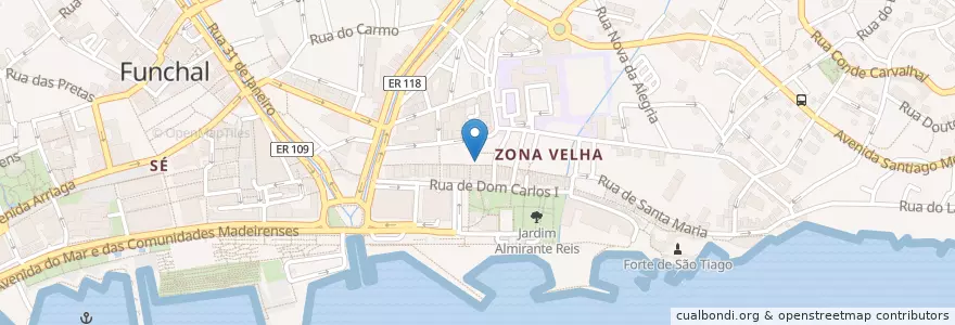 Mapa de ubicacion de Dona Joana Rabo-de-Peixe en 포르투갈, Funchal (Santa Maria Maior).