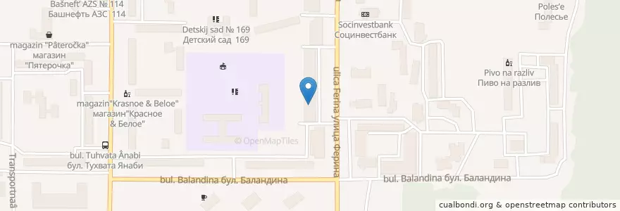 Mapa de ubicacion de Модельная библиотека №32 en Russland, Föderationskreis Wolga, Baschkortostan, Городской Округ Уфа.