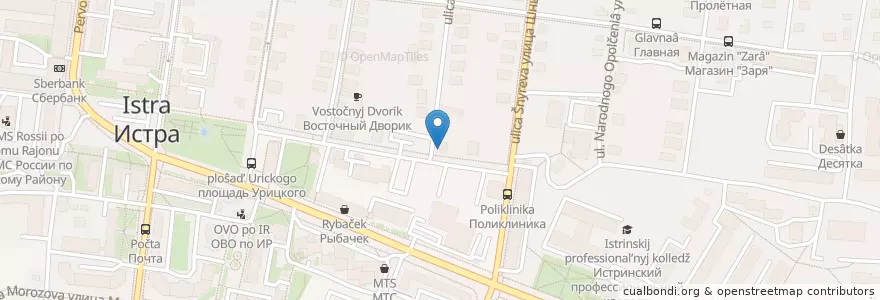 Mapa de ubicacion de Кофейня Дача en Rusland, Centraal Federaal District, Oblast Moskou, Городской Округ Истра.