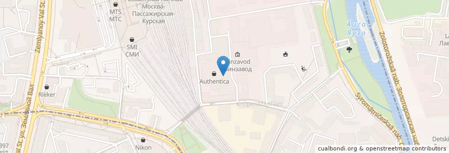 Mapa de ubicacion de Возьми Кисть en ロシア, 中央連邦管区, モスクワ, Центральный Административный Округ, Басманный Район.